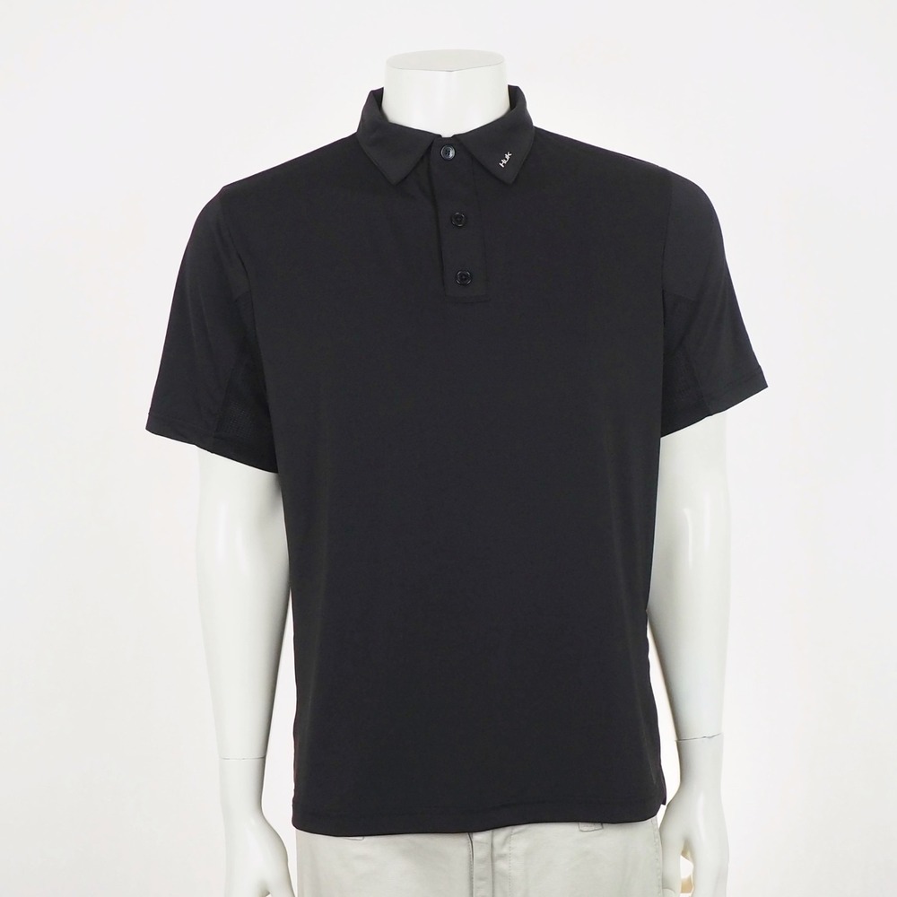 Huk Fishing Polo Shirt Mens Small Black Casual Breathable Performance Tech Blend